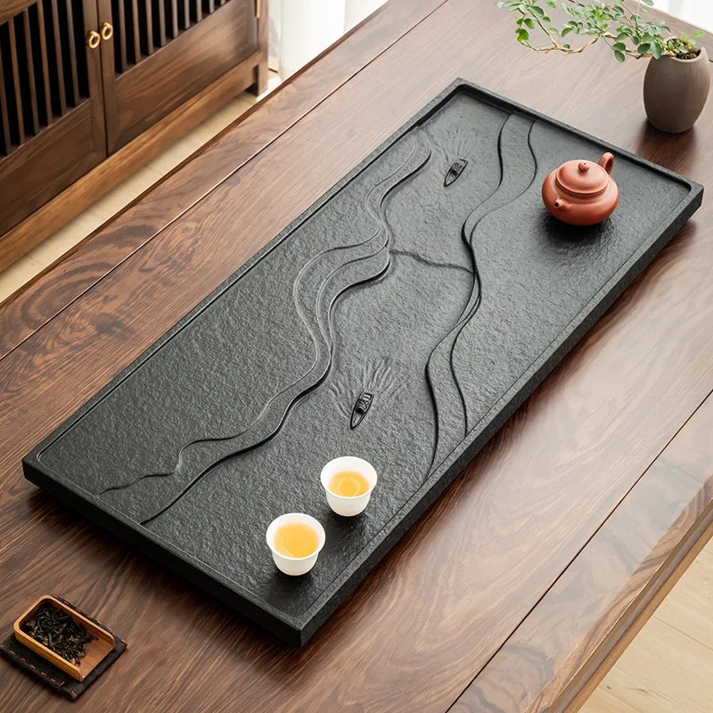 Natural Wujin Stone Tea Tray