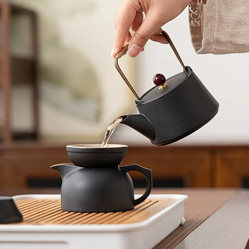 13-Piece Ceramic Kung Fu Tea Set – Portable Tea Service