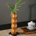Bamboo Flower Vase Zen Decorative Big Belly Tea Room