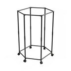 Hexagon Rotating Floor Clothes Rack Dormitory Coat Hanger Stand Indoor Drying Rack Movable Garment Organizer Hat Stand