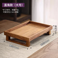 Solid Wood Tea Brewing Tray Chinese Style Tea Cup Coaster Teakwood Vintage Serving Plate with Drainage Tea Set Accessories