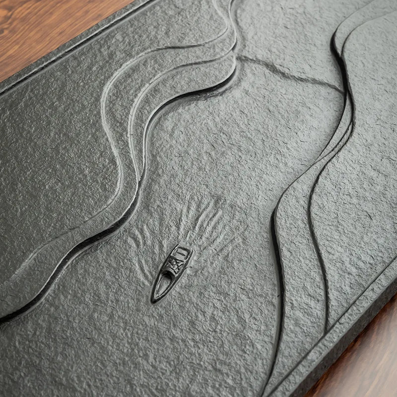 Natural Wujin Stone Tea Tray