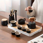 13-Piece Ceramic Kung Fu Tea Set – Portable Tea Service