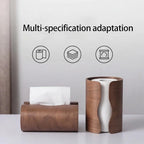 Natural Wood Tissue Box Organizer