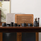 13-Piece Ceramic Kung Fu Tea Set – Portable Tea Service
